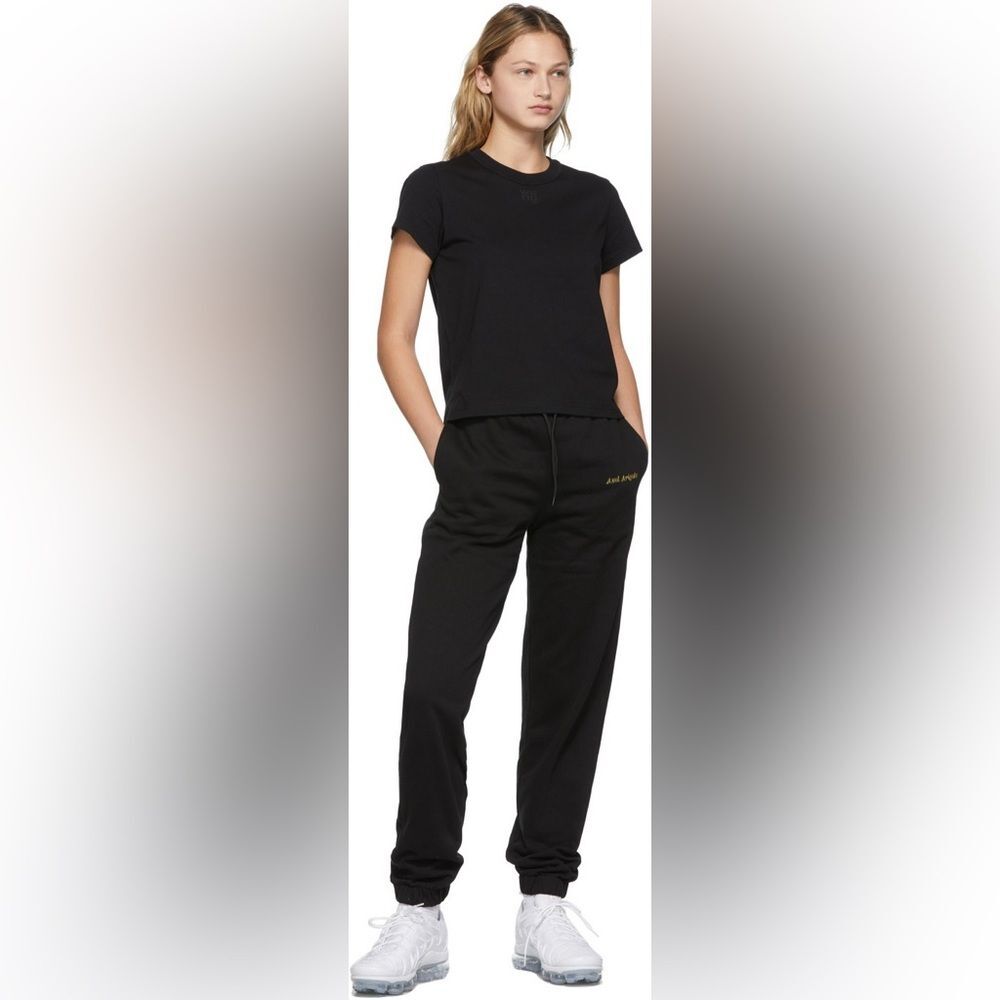 Axel Arigato Black Trademark Lounge Pants joggers size Medium 100% cotton